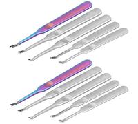 ZAICOLER Leather Edge Skiving Tool Stainless Steel, Durable Grooving Tool for Leather Craft, 10 Sets Included