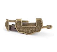 ZAICOLER Lock with Key, Chinese Vintage Padlock Antique Retro Style Lock Key Candados para Locker for Jewelry Box Drawer Cabinet (S 6.9 X 4.9 X 1.6in)
