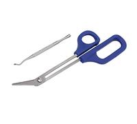 ZAICOLER Long Handled Toenail Scissors Ingrown Toenail File Set, Ergonomic Toe Nail Clippers for Elderly Pregnant Woman, Rust Proof Stainless Steel Material (L)
