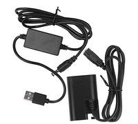 ZAICOLER LP-E6 Dummy Battery DC Coupler Power Adapter for 5D2 / 5D3 / 5D4, Stable Output Power for Extended Camera Use, USB Drive Cable Included
