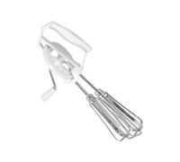 ZAICOLER Manual Egg Blender Non-Slip Handheld Egg Beater, Perfect for Home Kitchen Cooking, White ABS+Stainless Steel 10x2.6x5.1in