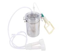 ZAICOLER Manual Milking Machine 2000ml Durable Stainless Steel Bottle Effort Saving Control for Milk Plant Farms