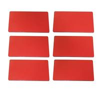 ZAICOLER Metal Business Card Blanks, 50PCS Aluminum Business Name Engraving 2.1x3.4in Metal Cards Metal Business Cards for Company's Culture and Personal Demeanor (Red)