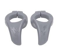 ZAICOLER Mini Bicycle Rest Handlebar Ergonomic Thumb Rest Bar Ends for Mountain Bike, Polycarbonate Bike Accessories for Long-Term Outdoor Use (Grey)