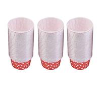 ZAICOLER Mini Cupcake Liners Paper Muffin Cases Baking Cups for Home Party Wedding, 100PCS Red Yellow Purple Coffee Dot Elegant Cupcake Liner for Making Cupcakes, Sweetheart Gifts, Food Grade Coated