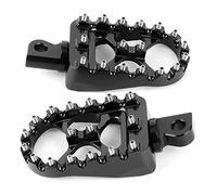 ZAICOLER Motorcycle Foot Pegs, Universal Motorcycle Footrest Foot Pedal Footpegs Foot Pegs Bracket Holder 10mm Install Dia CNC Aluminium Alloy Foot Rest Fit for for XL8 (Black)
