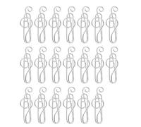 ZAICOLER Musical Note Paperclip Metal Craft Supplies for File Classification and Organization, 20Pcs Light Portable Music Shape Paper Clamp/Holder for Office and Home Use (Silver)
