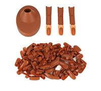 ZAICOLER Nail Art Training Finger Durable Soft False Nail Practice Finger for Technicians with 80 Replaceable Tips, for Beginner and Professional Use (Brown)