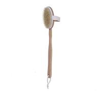 ZAICOLER Natural Sauna Brush Long Handle Exfoliating Body Brush for Optimal Skin Functions, Increases Circulation for Sweating Out, Great for Everyday Cleaning, Wooden + Plastic