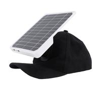 ZAICOLER Panel Hat, High Efficiency Monocrystalline Silicon Solar Charger, Dual USB Ports Charger with Type C & DC Port, Ideal for Outdoor Camping, Hiking & Travel