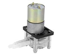 ZAICOLER Peristaltic Pump Self Priming, PC Transparent Head DC Motor Dosing Pump with Stainless Steel Wheel Frame (12V)