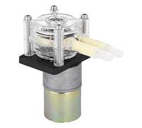 ZAICOLER Peristaltic Pump Self Priming, PC Transparent Head DC Motor Dosing Pump with Stainless Steel Wheel Frame (24V)