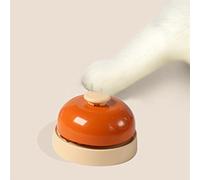 ZAICOLER Pet Call Dinner Bell Mechanical Design Fun Training Toy for Dogs and Cats Metal 1x (Orange)