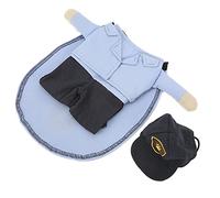 ZAICOLER Pet Mail Carrier Costume Soft Funny Clothes for Dogs and Cats with Cap for Christmas Parties, Polyester Material (M)