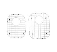 ZAICOLER Polished Stainless Steel Sink Grid for Kitchen,2pcs | Anti Slip Silicone Feet Protect Sink Glaze,One Piece Welded Stainless Steel,Rear Drain Hole Grid,335 x 415mm 290 X 375mm