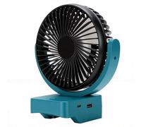 ZAICOLER Portable Cordless Jobsite Fan for Parkside 20V Team Battery,Adjustable 3-Speed Cooling for Construction Crews,USB USB C Charging Ports,360 Rotation Camping Workshop Use