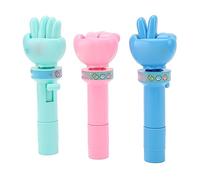 ZAICOLER Portable Finger Guessing Game with Pushing Buttons, Handheld Rock Paper Scissors Toy for Fun, Green Pink Blue (3Pcs)
