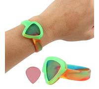 ZAICOLER Portable Guitar Picks Bracelet Wear-Resistant Anti-Skid Holder for Guitar Pickers Mandolin Players Rubber Multi-color (Colorful)