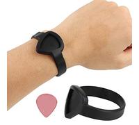 ZAICOLER Portable Guitar Picks Bracelet Wear-Resistant Anti-Skid Holder for Guitar Pickers Mandolin Players Rubber Multi-color (Black)