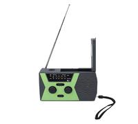 ZAICOLER Portable Solar Hand Crank Emergency Radios for Hurricane Survival and Outdoor Camping Noaa Am Fm Wb Weather Alert 2000MAH Power Bank for Phone Charging,3 Mode LED Flashlight (Green)