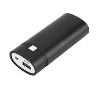 ZAICOLER Power Bank Shell Box with LCD Display and LED Light for 2 X Batteries Portable and Compact ABS Material (Black)
