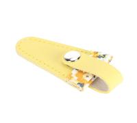 ZAICOLER Precise Scissor Cover PU Leather Protective Case for Needlework Crafting for Sewing Enthusiasts, 1 Piece (Orange Flower)