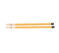 ZAICOLER Premium Bamboo Drum Brush for Excellent Sound Quality and Comfortable Playing, 2Pcs Drum Stick Brush for Drummers and Band Members (Yellow)