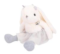 ZAICOLER Princess Plush Toy Elegant Handmade Bunny Doll for Little Girls 35cm Soft Plush Fabric (Gray)