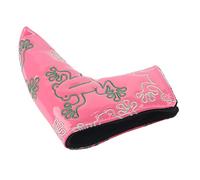 ZAICOLER Putter Headcover Thick Plush Waterproof Protective Cover for Golfers PU Magnetic Closure 18cm X 14cm (Pink)