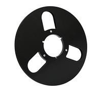 ZAICOLER Reel to Reel Tape Recorder, 1/4 10.5 Inch Empty with 3 Hole Aluminum Alloy Opening Machine Parts Takeup Empty Retractable Recording Takeup for Nab to (Black)