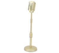 ZAICOLER Retro Microphone Props Liftable Photography Props Realistic Lightweight Fake Vintage Microphone Model Vintage Microphone with Chassis Connection Rod for Cosplay Party Decoration
