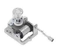 ZAICOLER Retro Style 18 Note Hand Crank Musical Mechanism Movement for Craft Projects and Home Decor Alloy