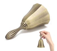 ZAICOLER Retro Zinc Alloy Hand Bell for Bar Service, Loud Clear Sound, Golden/Silver/Bronze, for Dinner Room Wake Up, 1 X Bar Hand Bell (Bronze)