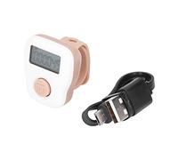 ZAICOLER Ring Counter, Tally Counter Ring Counter White Manual Luminous Ring Type Digital Tally Counter USB Rechargeable Sweat Proof Silicone Counter