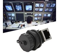ZAICOLER RJ45 Adapter Double Socket 90° Ethereal Coupler for Outdoor Use 2 Pcs Black