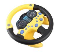 ZAICOLER Simulation Steering Wheel Educational Toy with Bright Colors for Children, Safe and Fun Driving Imitation Toy for Early Education, Made of ABS Material (Yellow)