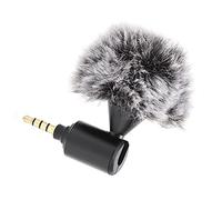 ZAICOLER -Sized 3.5mm Plug and Play Cardioid Microphone for Mobile Phones Camera Black Alloy 1.2oz