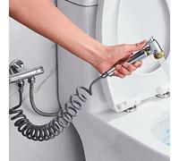 ZAICOLER Slip On Tub Hose, Spring Flexible Shower Hose Shower Bidet Water Plumbing (Grey)