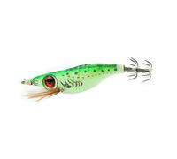 ZAICOLER Slow Sinking Luminous Squid Jig Fishing Lure Hook for Dark Environment Fishing Red/Pink 4" (Grass Green)