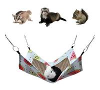 ZAICOLER Small Animal Hammock Cooling Mat Soft Breathable for Summer Use Cozy Cotton and Rattan Material 1 Unit (Watermelon)