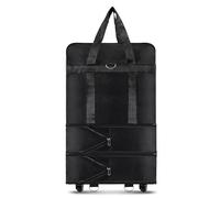 ZAICOLER Soft Suitcase with Wheels, Expandable Collapsible, 360° Rotating Wheels, Easy Storage, Neutral, Small