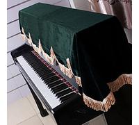 ZAICOLER Soft Velvet 88 Key Piano Half Covered Anti Dust Cover with High-Temperature Printing for Bright Protection Dark Green (Dark Green)