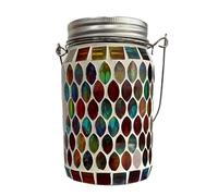 ZAICOLER Solar Lanterns Outdoor, 600mAh with an IP44 Rating Mosaic Lamp Mason Jar Solar Lights for Outside for Tree, Garden, Patio, Party, Yard, Outdoor, Indoor (Multicolor)