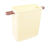 ZAICOLER Space Saving Slim Laundry Basket Foldable Sturdy PP Plastic Dirty Clothes Hamper for Bedroom Organization Cream White 1 Laundry Basket (No wheels)