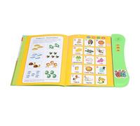 ZAICOLER Spanish Multifunctional Educational Sound Book for Kids, Learn Alphabet Colors Shapes Animals Fruits Numbers Conversations, for Kids Over 3 Years Old (Green)