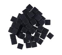 ZAICOLER Square Smooth Dice Durable Write On Wipe Off Dice for Board Games Digital Teaching for Kids 50Pcs (Black)