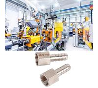 ZAICOLER Stainless Steel High Performance Pneumatic Quick Coupling Connector for Barb Joint and Female Thread Pipe Fitting, 2PCS for Conveying Compressed Air (3/8"-10mm)