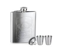 ZAICOLER Stainless Steel Whisky Hip Flask Durable Proof for Hiking Camping 7oz for Men