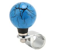 ZAICOLER Steering Wheel Spinner Knob Thunder Style Power Turning Aid Ball for Car Truck Boat,Smooth Operation,Reduce Steering,Effortless Driving,Resin + Metal,1 X Wheel Power Ball (Blue)