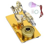 ZAICOLER Stirling Engine Model Educational Toy Efficiently Converts Thermal Energy to Mechanical Energy for Physics Enthusiasts and Students Zinc Alloy 6.3x3.1x3.1in